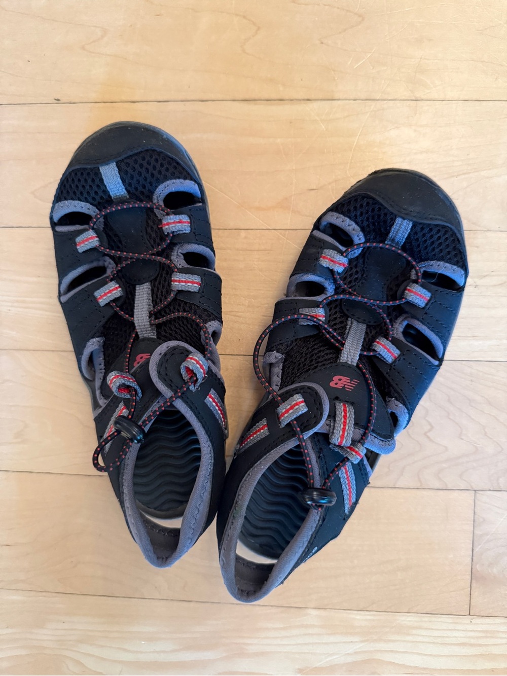 New Balance Black and Gray Velcro Water Shoes